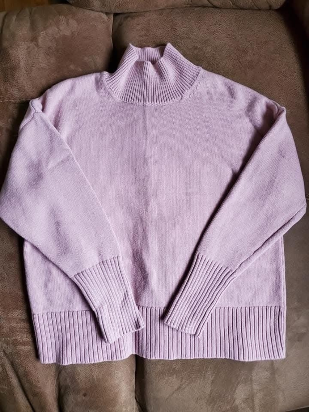 GAP Lavender Ribbed Mock Neck Sweater